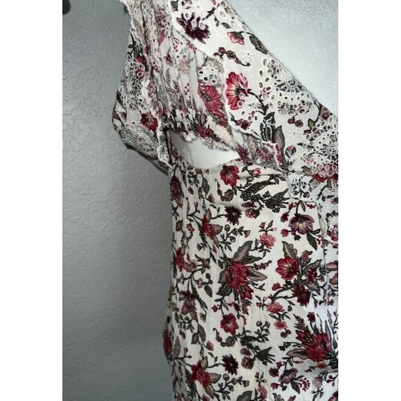 American Eagle Floral Crop Top Off The Shoulder Size XS-Small Fits Both 1B - Picture 8 of 11
